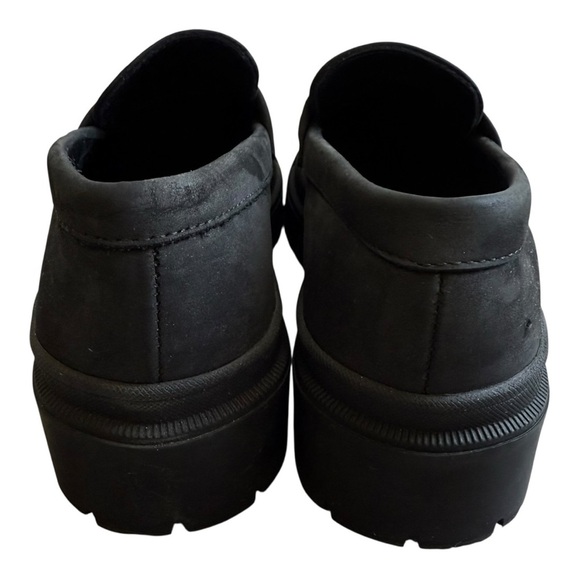 Portland Leather Goods Patina Shadow Black Zoe Chunky Loafers Size 6.5 - Picture 8 of 15